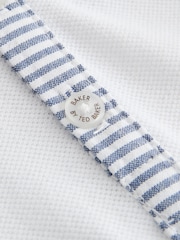 Baker by Ted Baker Grandad Collar White/Blue Shirt and Stripe Shorts Set - Image 6 of 6