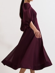 Phase Eight Red Vera Burgundy Dress - Image 5 of 7