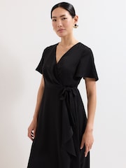 Phase Eight Black Julissa Wrap Dress - Image 3 of 7