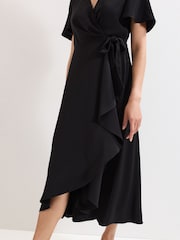 Phase Eight Black Julissa Wrap Dress - Image 5 of 7