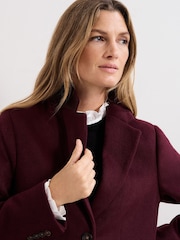 Phase Eight Red Lydia Wool Coat - Image 7 of 9