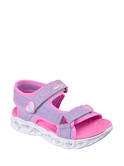 Μωβ - Skechers Heart Lights Sandals - Εικόνα 3 του 5