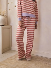 Pink/Red Stripe Wide Leg Joggers - Image 1 of 9