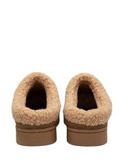 Dunlop Brown Faux Suede Mule Slippers - Image 3 of 4
