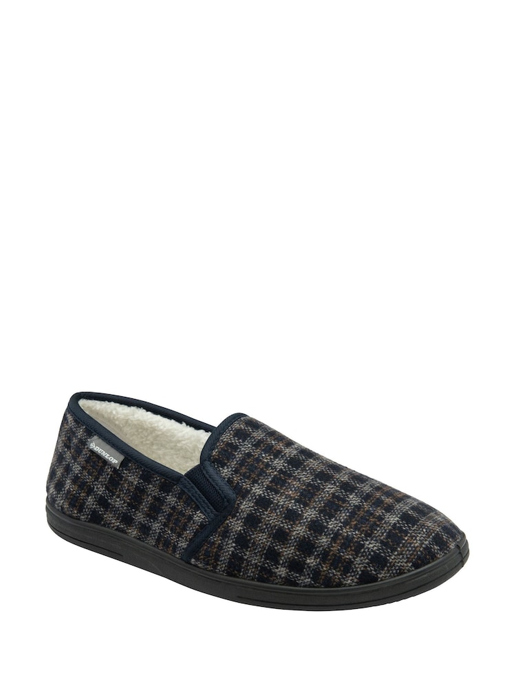 Dunlop Blue Twin Gusset Full Slippers - Image 1 of 4
