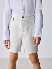 Baker by Ted Baker White/Blue Seersucker Textured Suit Jacket and Shorts Set - Image 6 of 12