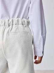 Baker by Ted Baker White/Blue Seersucker Textured Suit Jacket and Shorts Set - Image 7 of 12