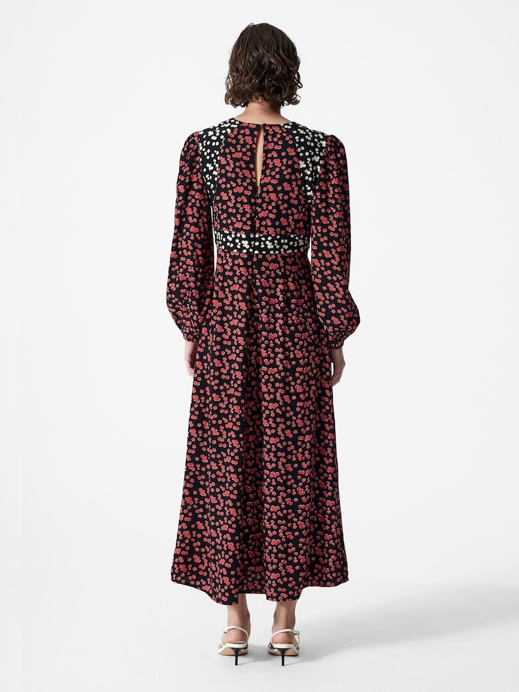 French Connection Red Harriet Delphine Midi Dress - Image 2 of 4