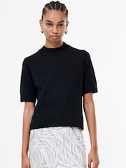 French Connection Black Kezia Mock NK Top - Image 3 of 4