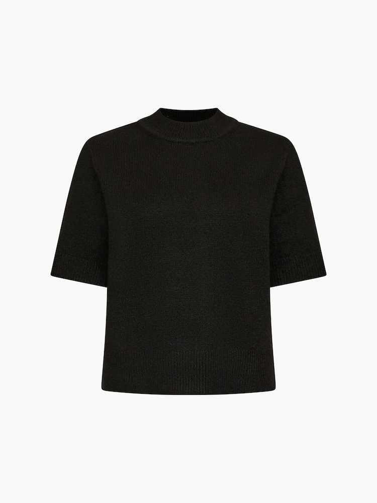 French Connection Black Kezia Mock NK Top - Image 5 of 5 French Connection Black Kezia Mock NK Top - Image 5 of 5