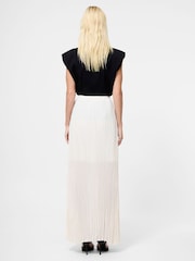 French Connection Natural Saylor Pleated Overlay Skirt - Image 2 of 4