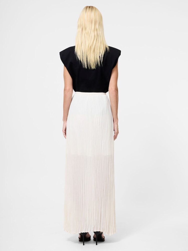 French Connection Natural Saylor Pleated Overlay Skirt - Image 2 of 4