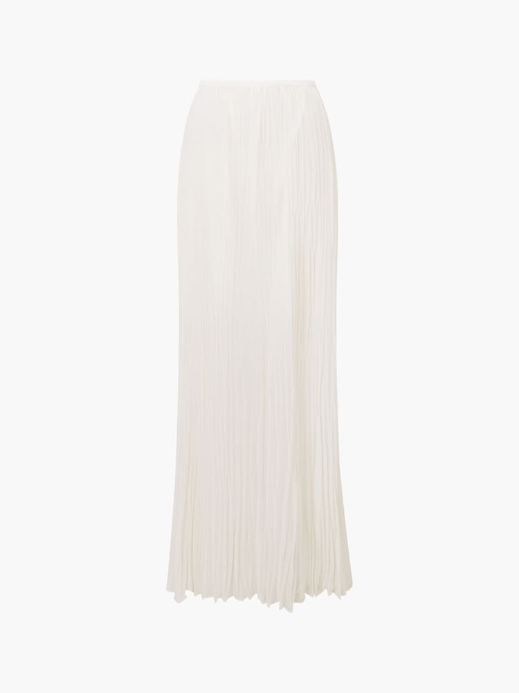 French Connection Natural Saylor Pleated Overlay Skirt - Image 6 of 6 French Connection Natural Saylor Pleated Overlay Skirt - Image 6 of 6