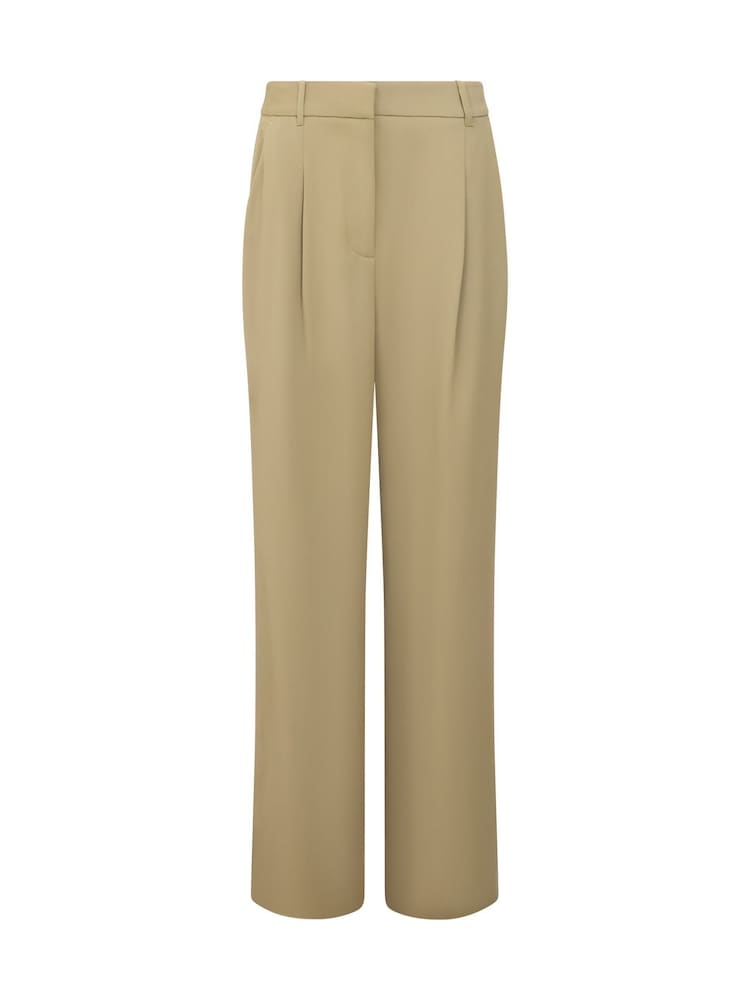 French Connection Green Vinnie Suiting Pleated Trousers - Image 1 of 1 French Connection Green Vinnie Suiting Pleated Trousers - Image 1 of 1