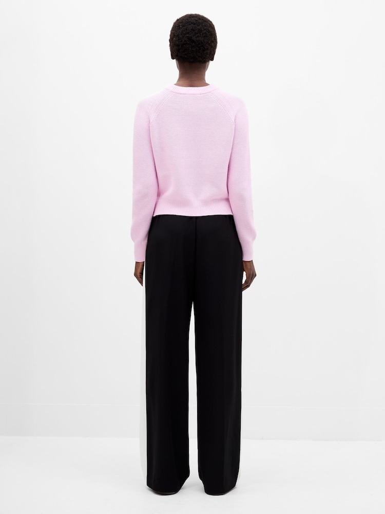 French Connection Pink Lily Mozart Crew Neck Jumper - Image 2 of 4 French Connection Pink Lily Mozart Crew Neck Jumper - Image 2 of 4