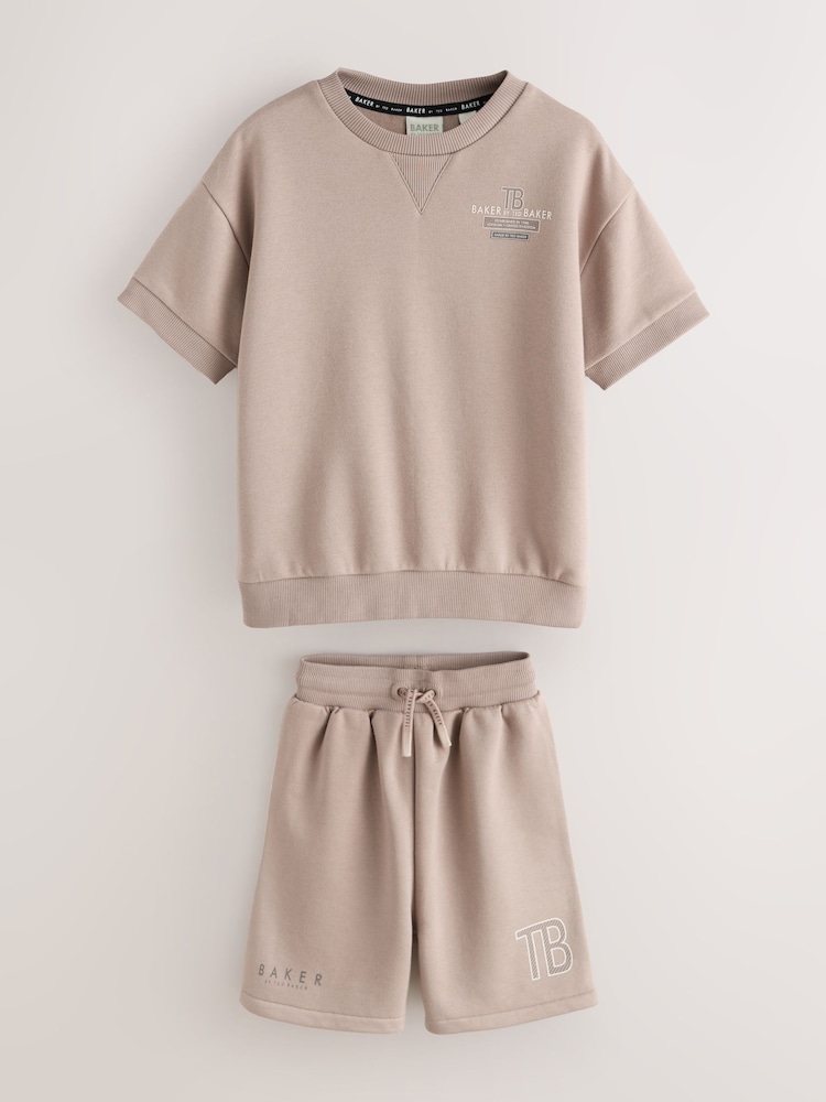 Baker by Ted Baker Short Sleeve Graphic Sweatshirt and Shorts Set - Imaginea 1 din 7