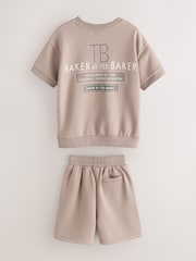 Baker by Ted Baker Short Sleeve Graphic Sweatshirt and Shorts Set - Imaginea 2 din 7