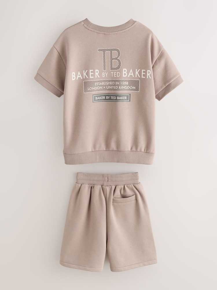 Baker by Ted Baker Short Sleeve Graphic Sweatshirt and Shorts Set - Imaginea 2 din 7
