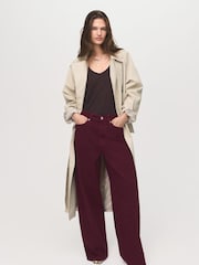 Mango Red High-Rise Balloon Jeans - Image 1 of 6