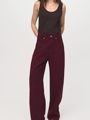 Mango Red High-Rise Balloon Jeans - Image 3 of 6