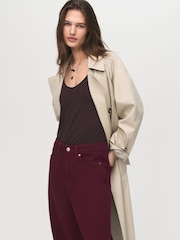 Mango Red High-Rise Balloon Jeans - Image 4 of 6