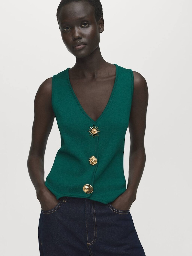 Buy Mango Green Antonia Waistcoat from the Next UK online shop