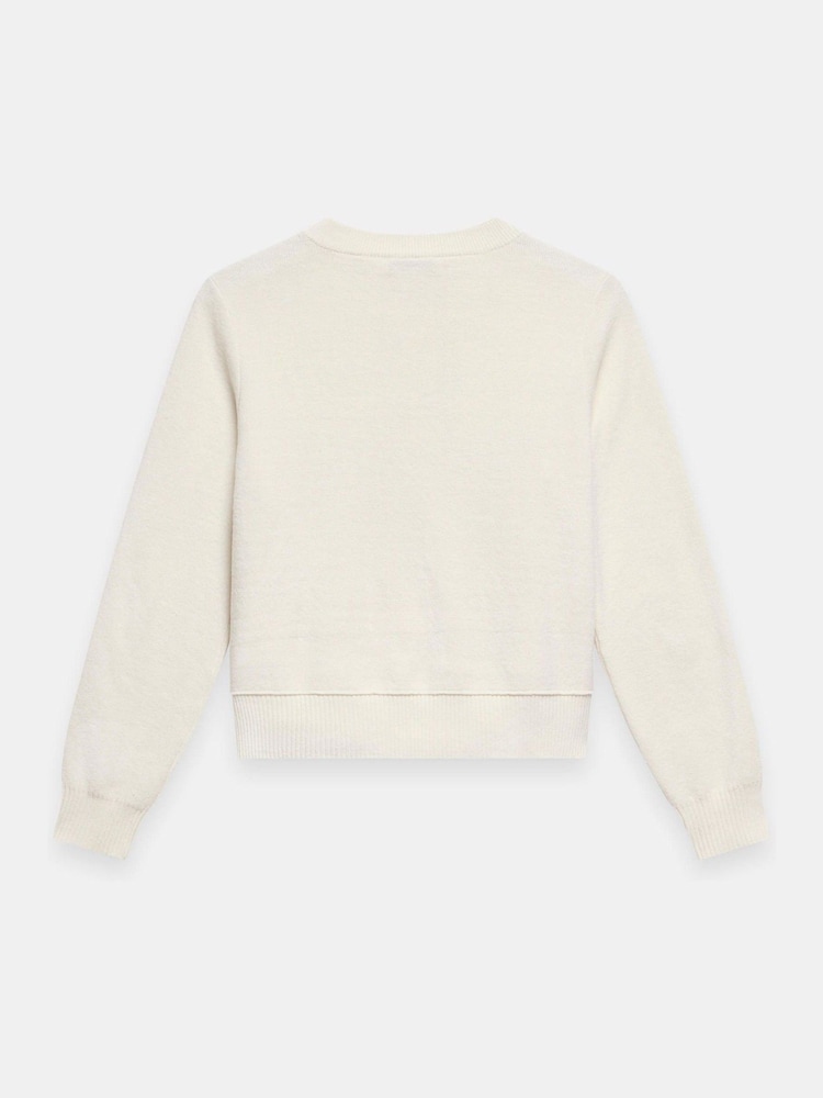 Mint Velvet Cream Fine Knit Cotton Blend Cardigan - Image 8 of 8 Mint Velvet Cream Fine Knit Cotton Blend Cardigan - Image 8 of 8