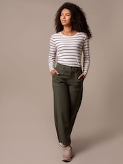 Celtic & Co. Green Wide Leg Pleat Front Trousers - Image 1 of 5