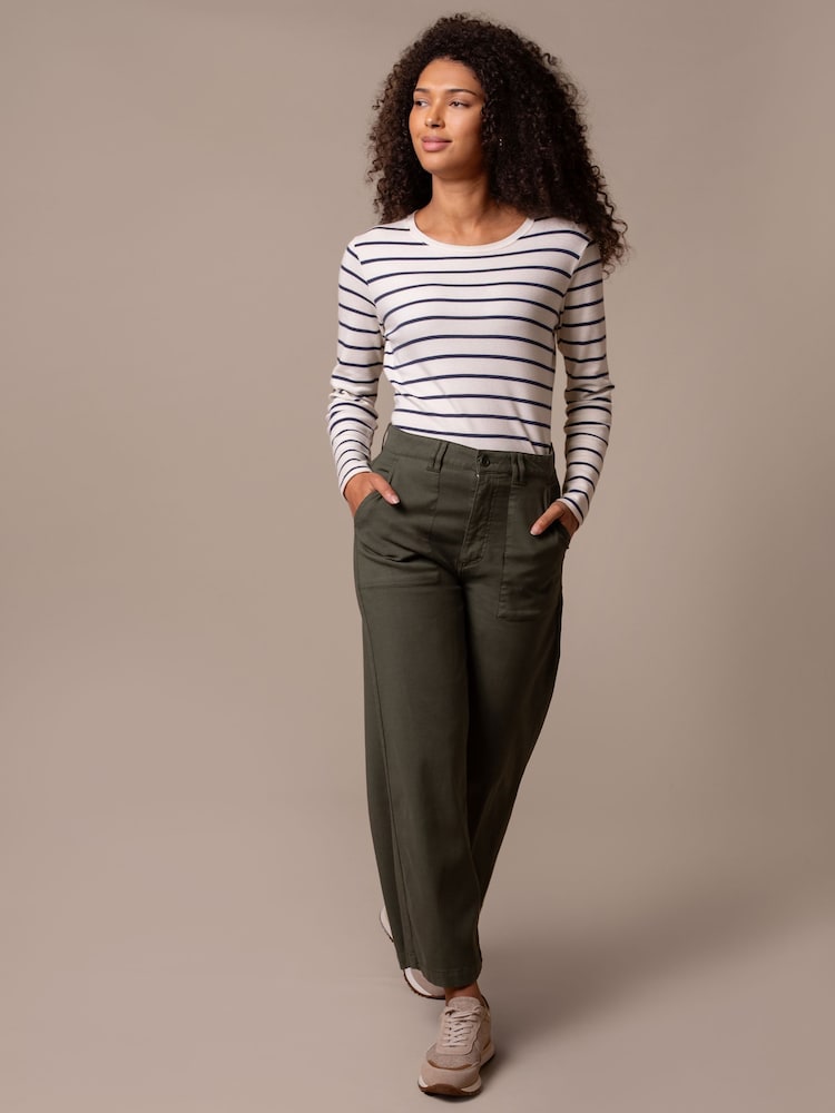 Celtic & Co. Green Wide Leg Pleat Front Trousers - Image 1 of 5