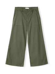 Celtic & Co. Green Wide Leg Pleat Front Trousers - Image 3 of 5