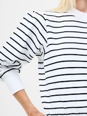 French Connection White Sunday Sweat Striped Jumper - Image 3 of 4