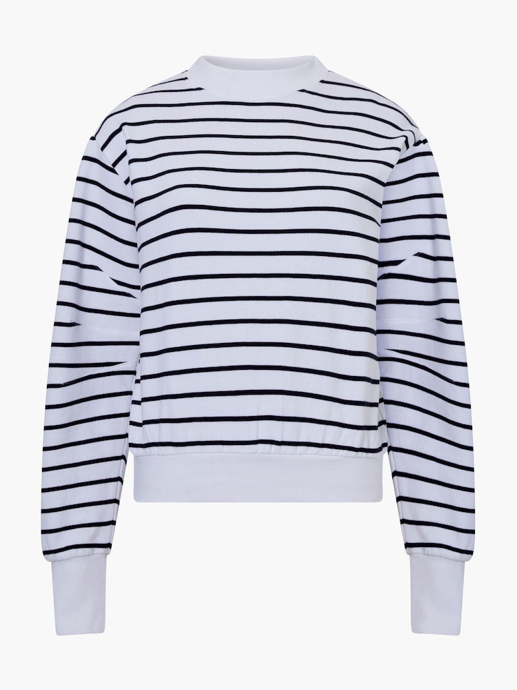 French Connection White Sunday Sweat Striped Jumper - Image 4 of 4