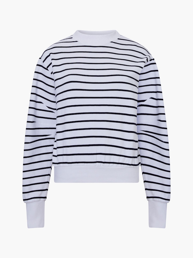 French Connection White Sunday Sweat Striped Jumper - Image 5 of 5 French Connection White Sunday Sweat Striped Jumper - Image 5 of 5