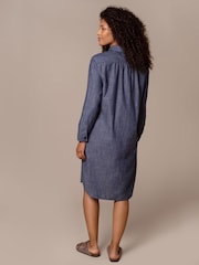 Vestido azul na altura do joelho Celtic & Co. - Imagem 3 de 9