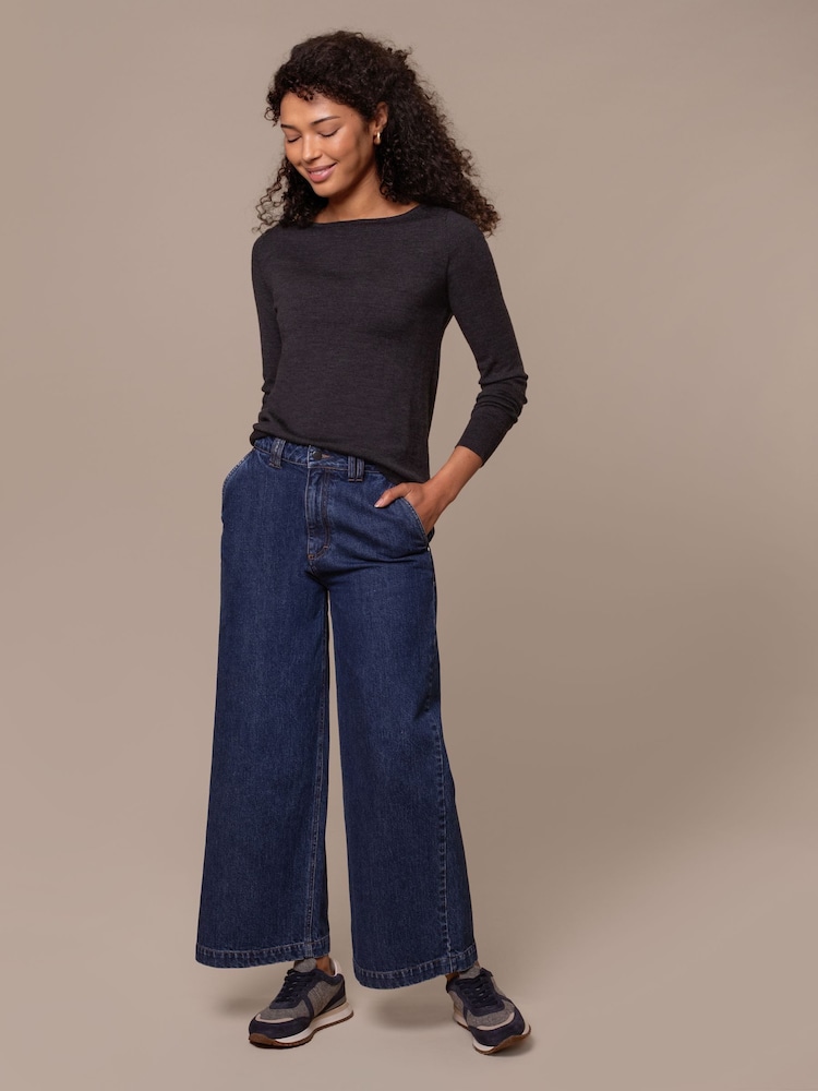 Celtic & Co. Blue Wide Leg Cropped Jeans - Image 1 of 10 Celtic & Co. Blue Wide Leg Cropped Jeans - Image 1 of 10
