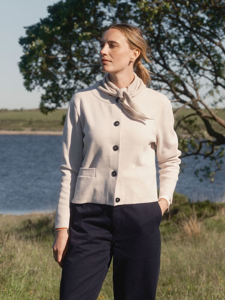 Celtic & Co. Natural Cotton Boxy Cardigan - Image 1 of 8 Celtic & Co. Natural Cotton Boxy Cardigan - Image 1 of 8