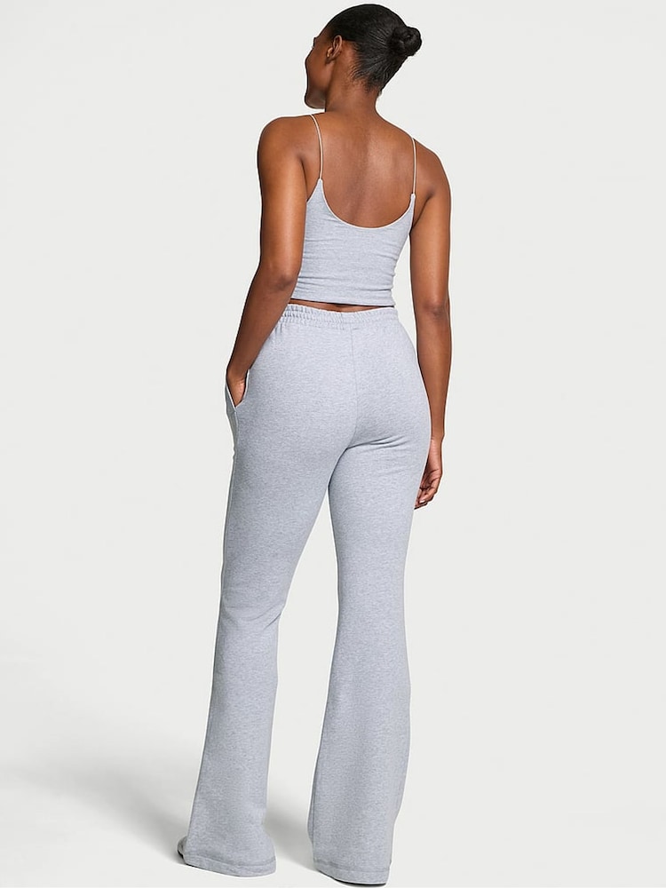 Victoria's Secret Medium Heather Grey Terry Flared Joggers - Image 2 of 3