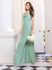 Lipsy Bridesmaid Flutter Sleeve Cowl Maxi Dress - תמונה 1 מתוך 5