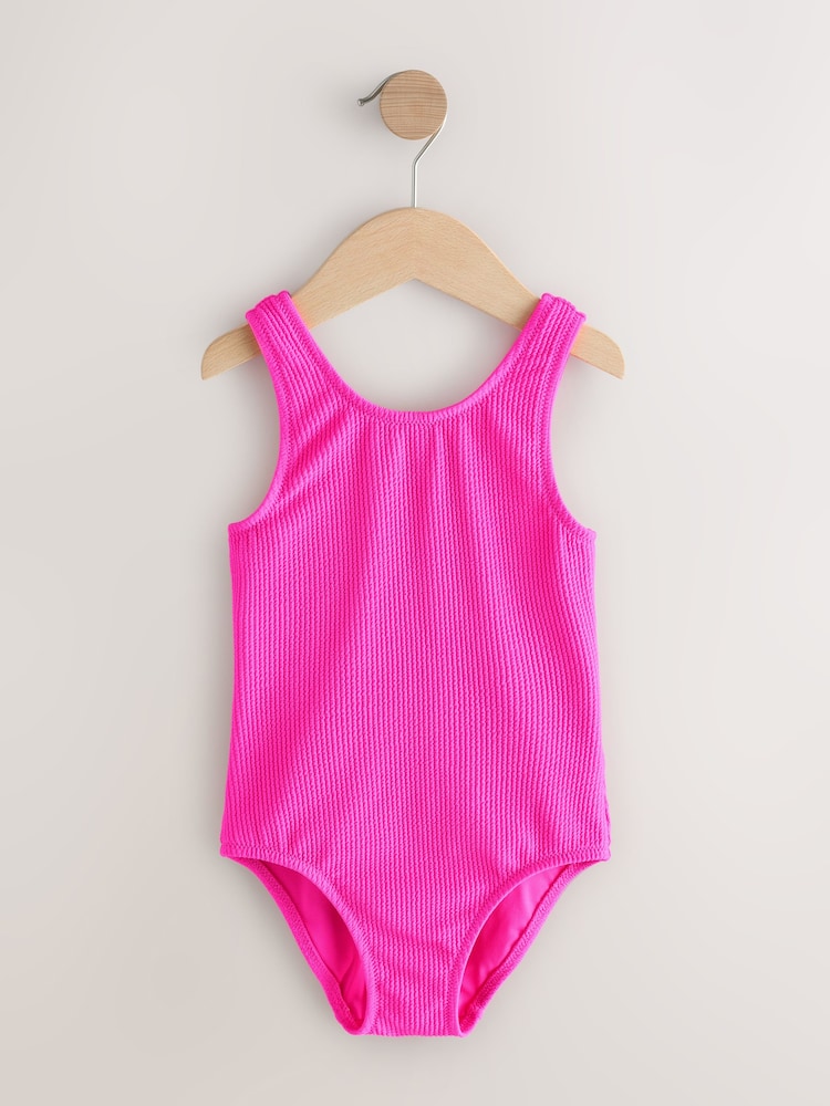 Rosa - Rynket badedrakt (3–16år) - Bilde 1 av 4