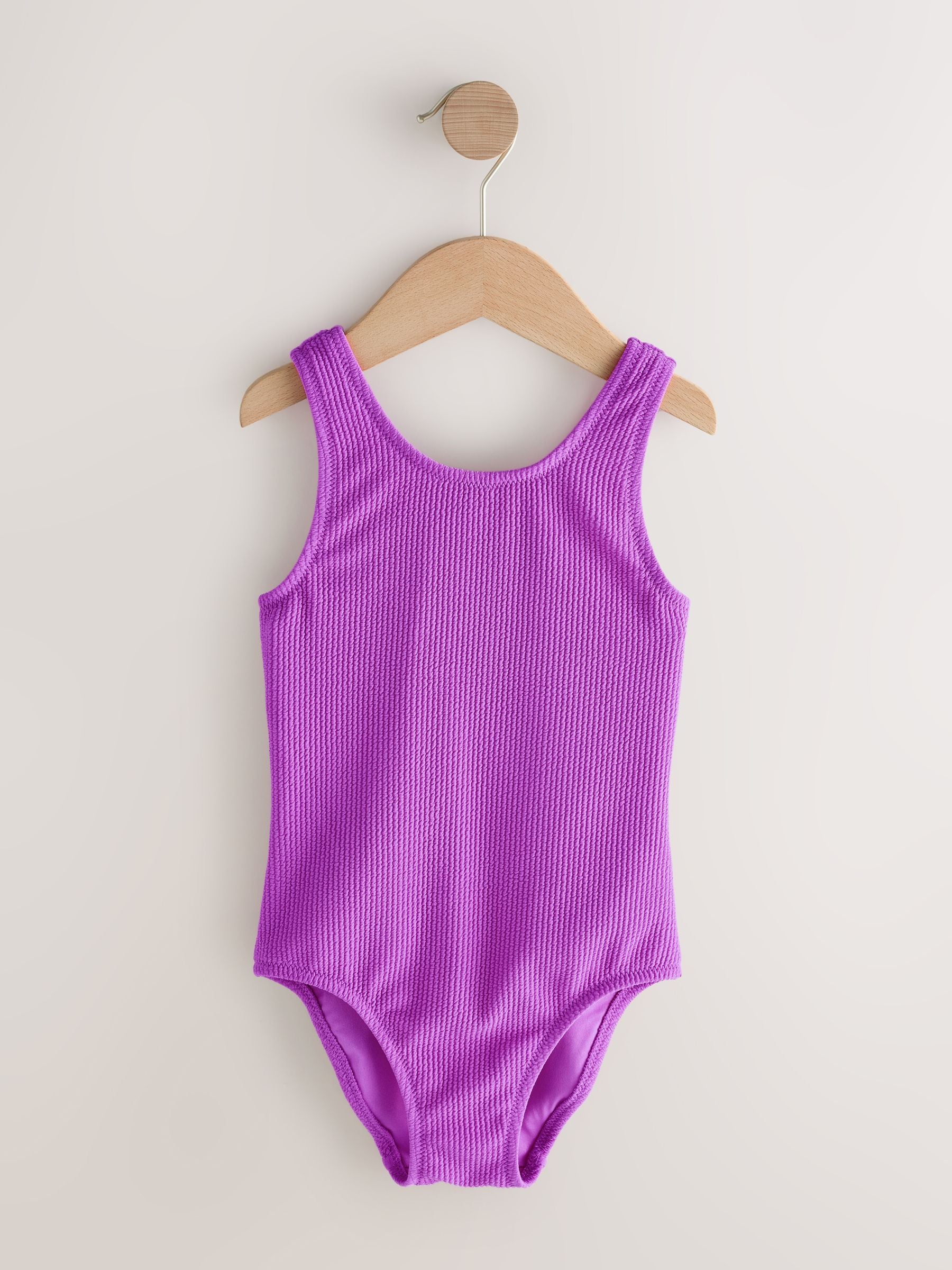 Buy Purple - Crinkle Swimsuit (3-16yrs) from Next Japan