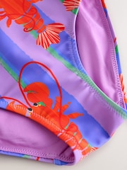 Lila Streifen und Hummer - Badeanzug mit Rundhalsausschnitt (3M.–16J.) - Bild 7 von 8