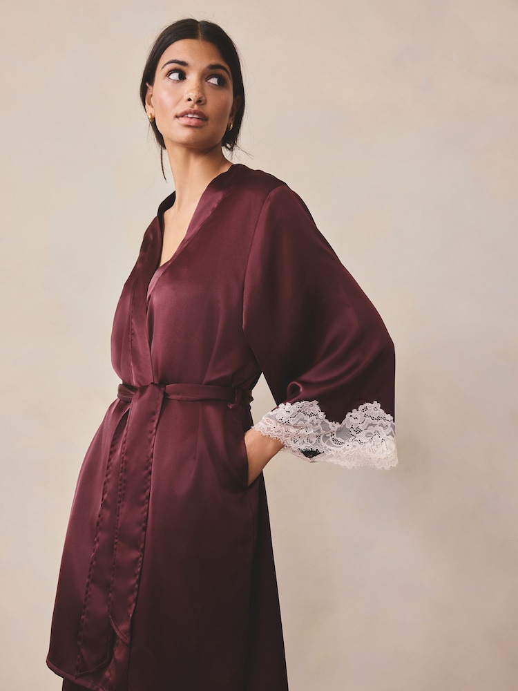 burgundy dressing gown women's Velvet robe womens burgundy, L-XL / 72