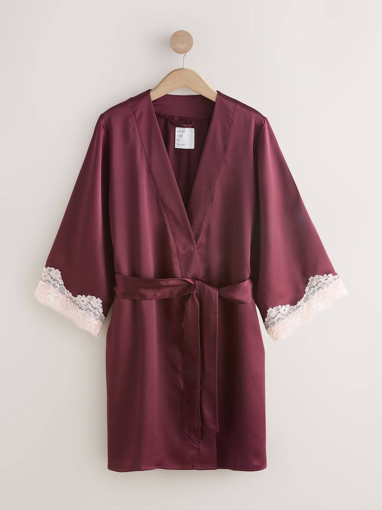 burgundy dressing gown women's Velvet robe womens burgundy, L-XL / 72