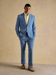 Joules Blue Seersucker Suit Jacket - Image 9 of 18