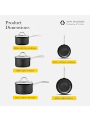 Good Food 5 Piece Grey Hard Anodized Cookware Set - Image 6 of 10