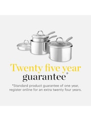 Good Food 3 Piece Stainless Steel Tri-Ply Saucepans Set - Image 7 of 10