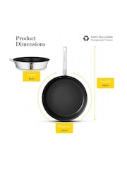 Good Food Stainless Steel Frying Pan with 10x Stronger Ceramic Non Stick - Image 6 of 10