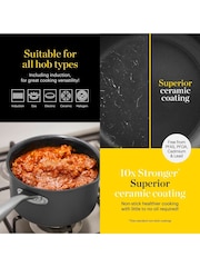 Good Food 3 Piece Grey Hard Anodized Saucepan Set - Image 4 of 10