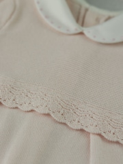 Emile Et Rose Kat Knitted All-In-One with Pretty Scalloped Hems and Hat - Image 6 of 7