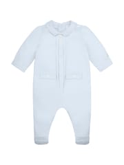 Emile Et Rose Blue Kenny All-In-One with Check Embroidered Collar Cuffs and Pocket Flaps - Image 2 of 4